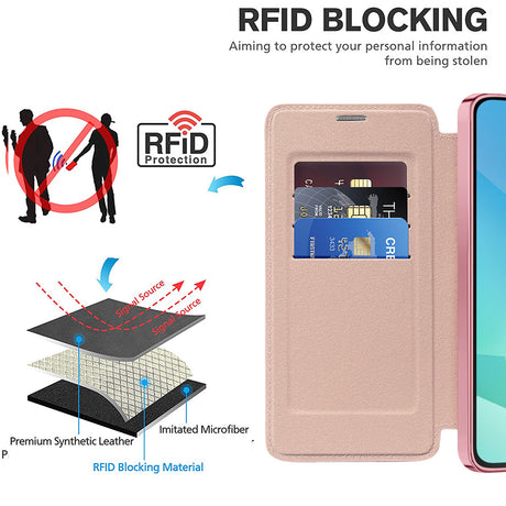 Husa de protectie Techsuit SmartMag Book compatibil cu Samsung Galaxy A17 5G / A17 4G / M17 / F17, Roz
