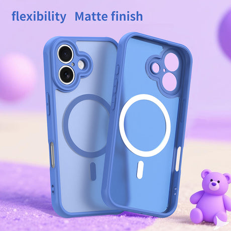 Husa de protectie Techsuit HaloFrost II MagSafe compatibil cu iPhone 16, Albastru Cer
