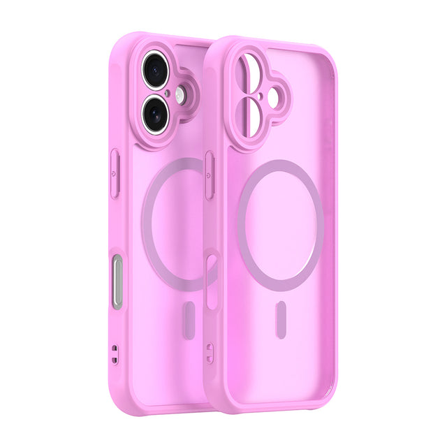 Husa de protectie Techsuit HaloFrost II MagSafe compatibil cu iPhone 16, Roz