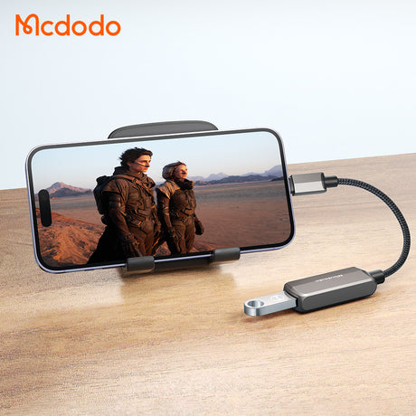 Adaptor Mcdodo OTG Adapter (CA-2690), Lightning to USB, Lightning, Aluminum Alloy, Nylon, 2.4A, Gri Inchis