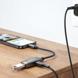 Adaptor Mcdodo OTG Adapter (CA-2830), Type-C to Type-C, USB, Aluminum Alloy, Nylon, 3A. 60W, 13cm, Gri Inchis