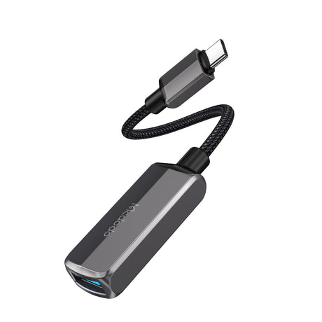 Adaptor Mcdodo OTG Adapter (CA-2830), Type-C to Type-C, USB, Aluminum Alloy, Nylon, 3A. 60W, 13cm, Gri Inchis