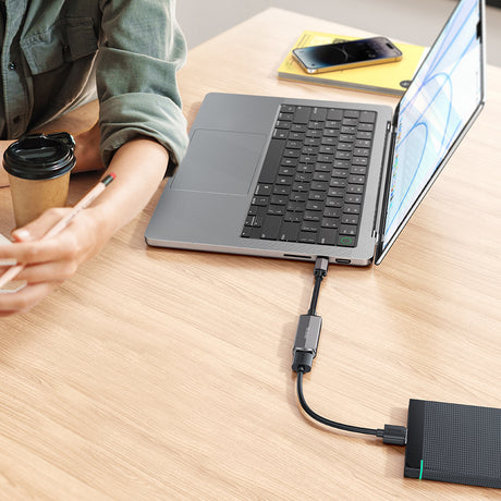 Adaptor Mcdodo OTG Adapter (CA-2830), Type-C to Type-C, USB, Aluminum Alloy, Nylon, 3A. 60W, 13cm, Gri Inchis