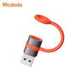 Adaptor Mcdodo Adapter (OT-3800), with Silicone Hook, Aluminium Alloy, Type-C to USB 3.0, 5Gbps, Portable Design, Plug&Play, Gri