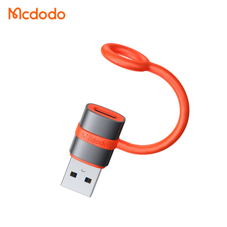 Adaptor Mcdodo Adapter (OT-3800), with Silicone Hook, Aluminium Alloy, Type-C to USB 3.0, 5Gbps, Portable Design, Plug&Play, Gri