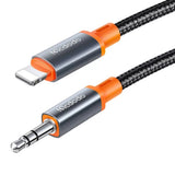 Adaptor Mcdodo Audio Cable Castle (CA-0780), Lightning to Jack 3.5mm, Nylon Braided, 1.2m, Negru
