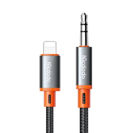 Adaptor Mcdodo Audio Cable Castle (CA-0780), Lightning to Jack 3.5mm, Nylon Braided, 1.2m, Negru