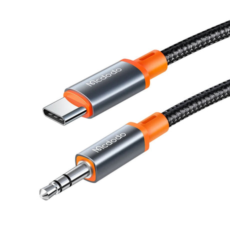 Adaptor Mcdodo Audio Cable (CA-0900), Type-C to Jack 3.5mm, Coil Design, Nylon Braided, 1.8m, Negru