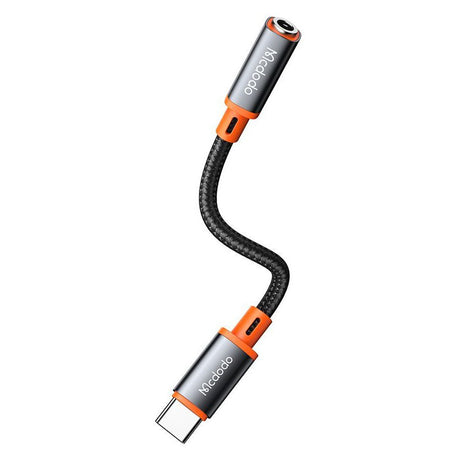 Adaptor Mcdodo Audio Adapter (CA-7561), Type-C Male to Jack 3.5mm Female, Nylon Braided, 0.11m, Negru
