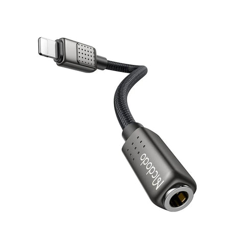 Adaptor Mcdodo Audio Adapter (CA-5010), Lightning Male to Jack 3.5mm Female, Nylon Braided, 0.11m, Negru