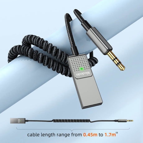 Adaptor Mcdodo Audio Cable (CA-8700), USB to DC 3.5mm, HD Stereo, Built-in Microphone, Nylon Braided, 1.7m, Negru