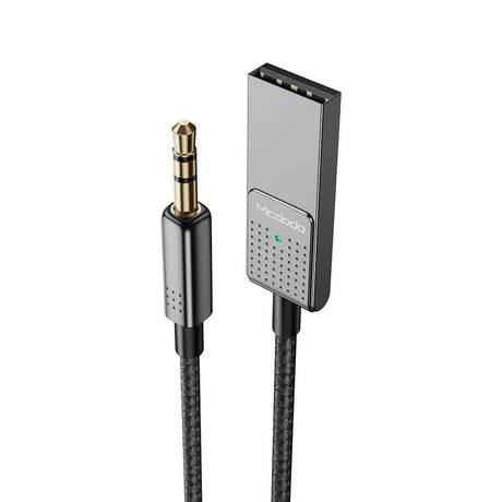 Adaptor Mcdodo Audio Cable (CA-8700), USB to DC 3.5mm, HD Stereo, Built-in Microphone, Nylon Braided, 1.7m, Negru