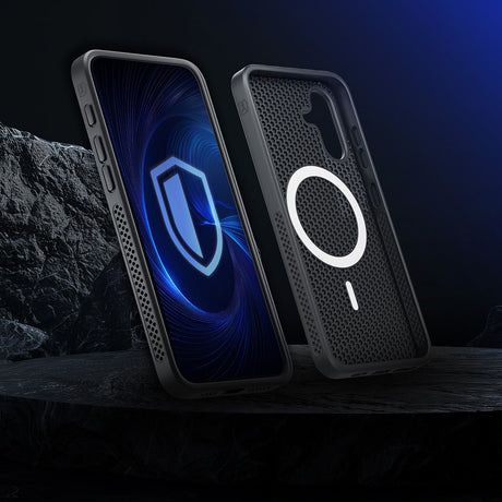 Husa de protectie 3mk COOLing MagCase compatibil cu iPhone 16, Negru