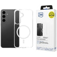 Husa de protectie 3mk Armor MagCase compatibil cu Samsung Galaxy S25 / S24, Transparent