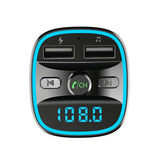 Gadget Techsuit FM Modulator JamLink (MFM2), Dual USB, SD Card, Blue Ambient Ring Light, Ultra-Compact Design, Bluetooth, Negru