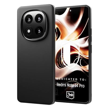 Husa de protectie 3mk Matt compatibil cu Xiaomi Redmi Note 14 Pro 4G, Negru