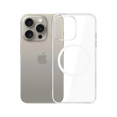 Husa de protectie 3mk Clear MagCase compatibil cu iPhone 15 Pro Max, Transparent