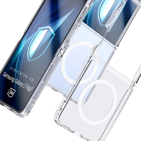 Husa de protectie 3mk Armor MagCase compatibil cu Samsung Galaxy Z Flip7, Transparent