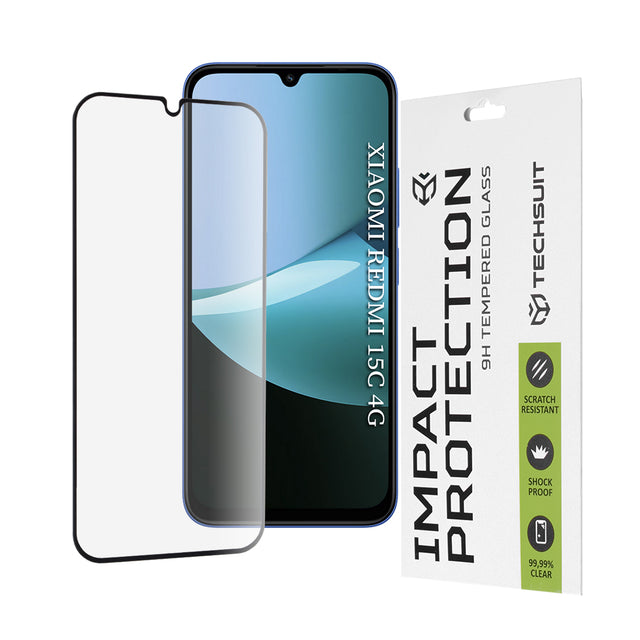 Folie de protectie Techsuit 111D Full Cover / Full Glue Glass compatibil cu Xiaomi Redmi 15C 4G / Redmi 15C 5G / Poco C85 4G, Negru