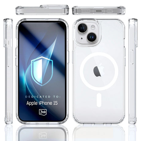 Folie de protectie 3mk Armor MagCase compatibil cu iPhone 15, Transparent