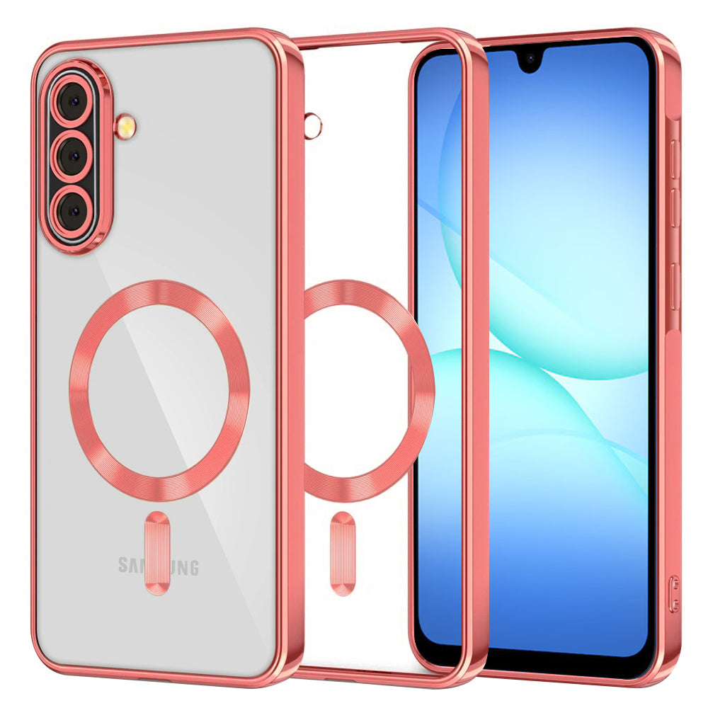 Husa de protectie Techsuit Luxury Crystal MagSafe compatibil cu Samsung Galaxy A17 5G / A17 4G / M17 / F17, Rosu