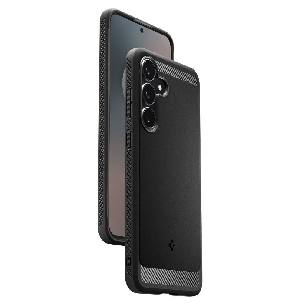 Husa de protectie Spigen Rugged Armor (ACS10025) compatibil cu Samsung Galaxy S25 FE, Negru Mat