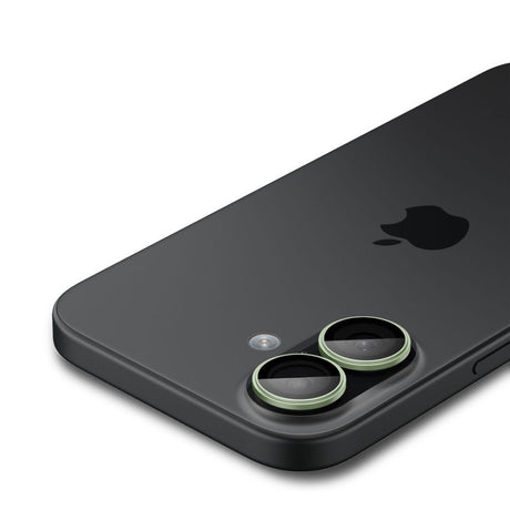 Spigen Optik.tR EZ Fit Pro Camera Glass folie de protecție pentru cameră, verde, iPhone 17 / iPhone 16 Plus / iPhone 16