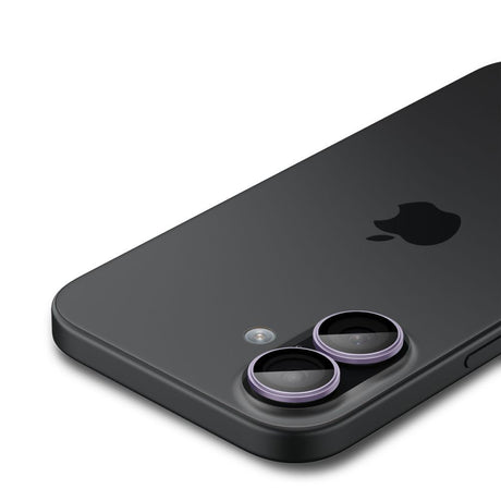Folie de protectie Spigen (set de 2) Optik.tR EZ Fit Pro Camera Glass (AGL10127) compatibil cu iPhone 17 / iPhone 16 Plus / iPhone 16, Mov