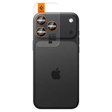 Folie Camera pentru iPhone 17 Pro Max/17 Pro/16 Pro Max/16 Pro/15 Pro Max/15 Pro/14 Pro Max/14 Pro (set 2) - Spigen Glas.tR Optik EZ Fit Pro (AGL10123) - Orange