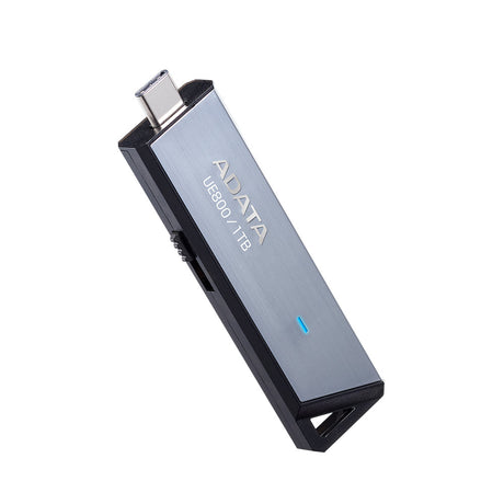 Stocare Adata Memory Stick UE800 (AELI-UE800-256G-CSG), Type-C (USB 10Gbps), 256GB, Up to 1,000/950MB/s, Metal Texture, Argintiu