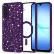 Husa de protectie Techsuit Luxury Glitter MagSafe compatibil cu Samsung Galaxy A17 5G / A17 4G / M17 / F17, Mov Inchis