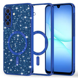 Husa de protectie Techsuit Luxury Glitter MagSafe compatibil cu Samsung Galaxy A17 5G / A17 4G / M17 / F17, Albastru Inchis