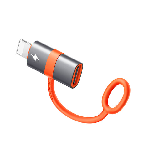 Adaptor Mcdodo Adapter (OT-0510), with Silicone Hook, Aluminium Alloy, Type-C to Lightning, 36W Portable Design, Gri
