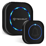 Gadget Techsuit Premium Wireless Doorbell Buzzzly (SU1), Waterproof, 38 Unique Tune, 4 Volume Levels, 5 Modes Music/Flash, Negru