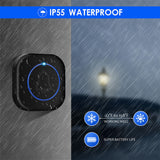 Gadget Techsuit Premium Wireless Doorbell Buzzzly (SU1), Waterproof, 38 Unique Tune, 4 Volume Levels, 5 Modes Music/Flash, Negru