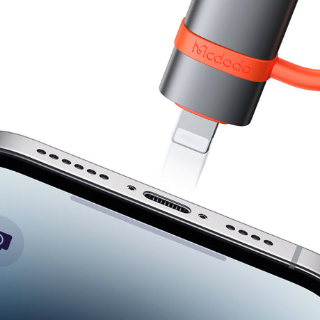 Adaptor Mcdodo Adapter (OT-2600), with Silicone Hook, Aluminium Alloy, USB to Lightning, 480Mbps, Portable Design, Gri