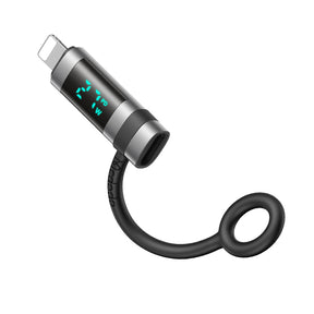 Adaptor Mcdodo Adapter Pigeon Series (OT-2610), with Silicone Hook, Aluminium Alloy, USB-C to Lightning 36W, HD LED Display, Negru