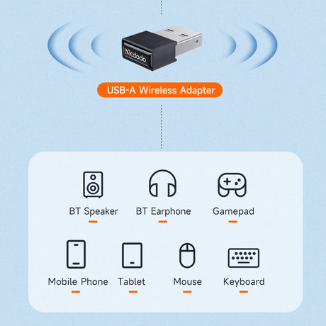 Adaptor Mcdodo Wireless Adapter (OT-1580), USB, BT Version V5.1, ABS, Negru