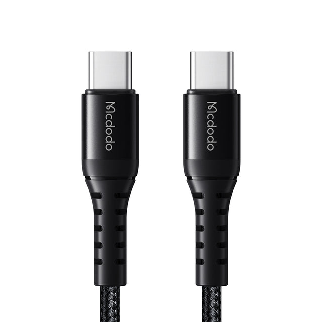 Cablu Mcdodo (CA-5641), Type-C to Type-C, Nylon Braided, Aluminum Alloy, PD60W, 1m, Negru