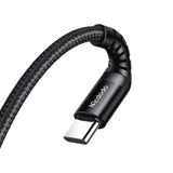Cablu Mcdodo (CA-5641), Type-C to Type-C, Nylon Braided, Aluminum Alloy, PD60W, 1m, Negru