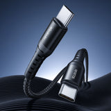 Cablu Mcdodo (CA-5641), Type-C to Type-C, Nylon Braided, Aluminum Alloy, PD60W, 1m, Negru