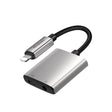 Adaptor Mcdodo Audio Adapter Wales Series (CA-5540), Lightning to Lightning, DC 3.5mm, Aluminum Alloy, Nylon, 5V/2A, 12.5cm, Gri