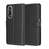 Husa de protectie Techsuit Leather Folio compatibil cu OnePlus Nord 5, Negru
