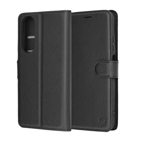 Husa de protectie Techsuit Leather Folio compatibil cu OnePlus Nord 5, Negru
