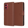 Husa de protectie Techsuit Leather Folio compatibil cu Motorola Moto G05 / E15, Maro