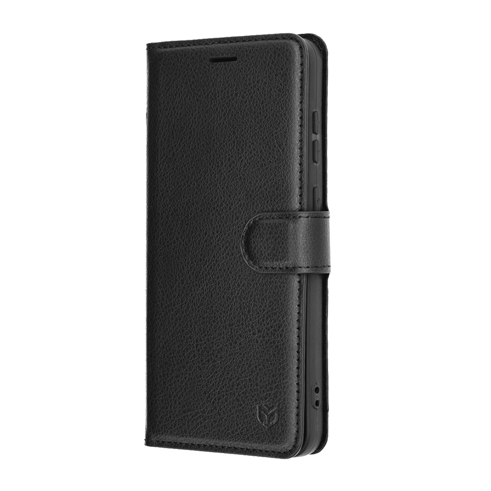 Husa de protectie Techsuit Leather Folio compatibil cu Samsung Galaxy S25 FE, Negru