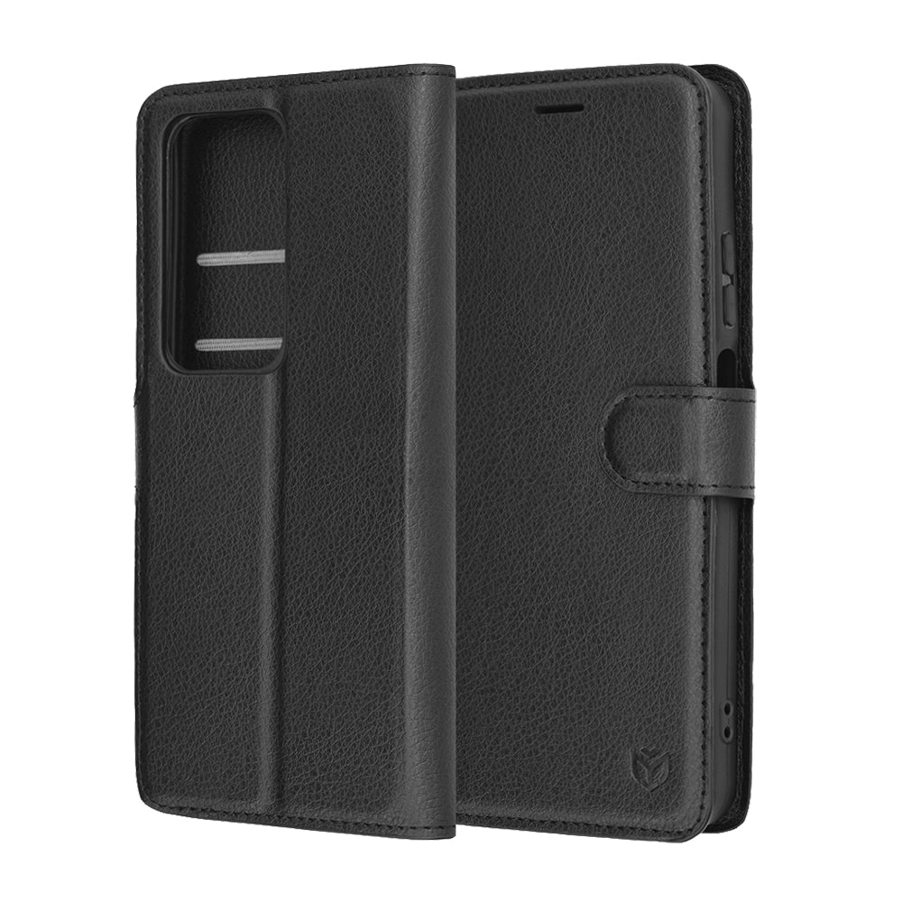 Husa de protectie Techsuit Leather Folio compatibil cu Oppo A5 4G / A5 5G, Negru