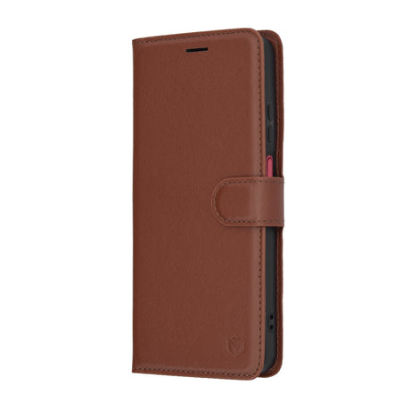Husa de protectie Techsuit Leather Folio compatibil cu Motorola Moto G05 / E15, Maro