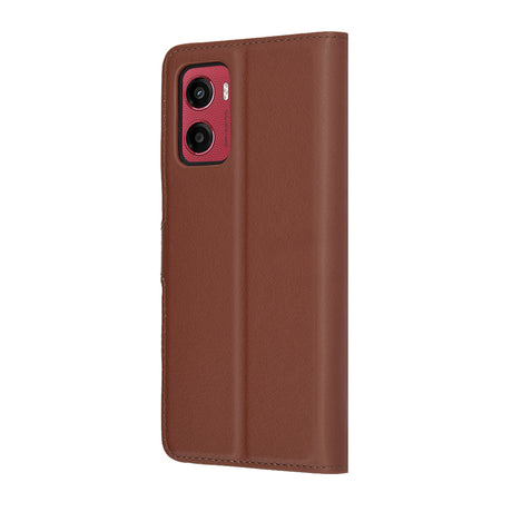 Husa de protectie Techsuit Leather Folio compatibil cu Motorola Moto G05 / E15, Maro