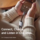 Adaptor Mcdodo Audio Adapter (CA-3120), USB-C to USB-C & DC 3.5mm, PD60W, Premium Sound Quality, Aluminum Alloy/Nylon, 0.1m, Gri